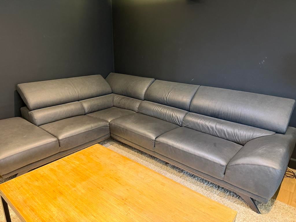 Roche Bobois: canapé en cuir, Maison & Meubles, Enlèvement, Utilisé