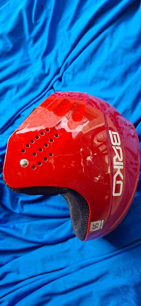 casque ski enfant rouge briko, Autres marques, Skis, Enlèvement, Utilisé
