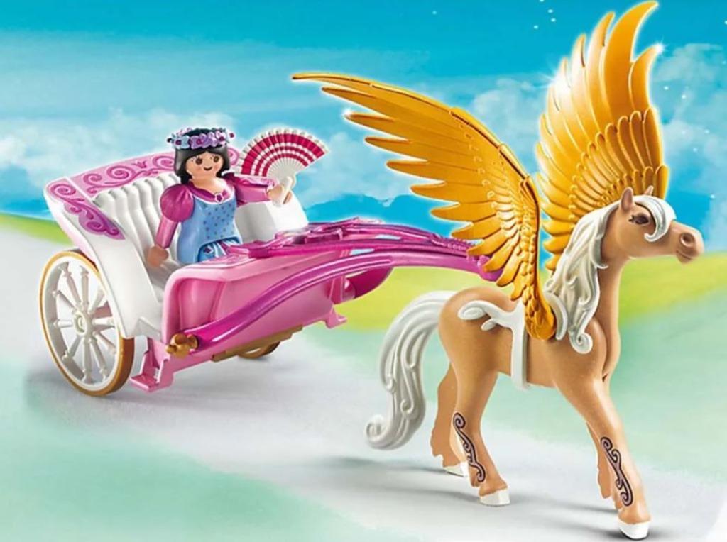 PLAYMOBIL Cheval Pégase avec calèche - 5143, Enfants & Bébés, Jouets | Playmobil, Comme neuf, Ensemble complet, Enlèvement ou Envoi