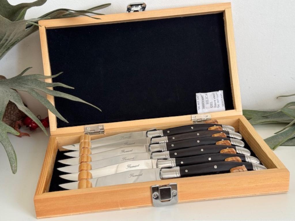 Flamant - koffertje 6 steak messen (type Laguiole) - nieuw, Ophalen of Verzenden, Nieuw, Inox of Chroom, Los bestek