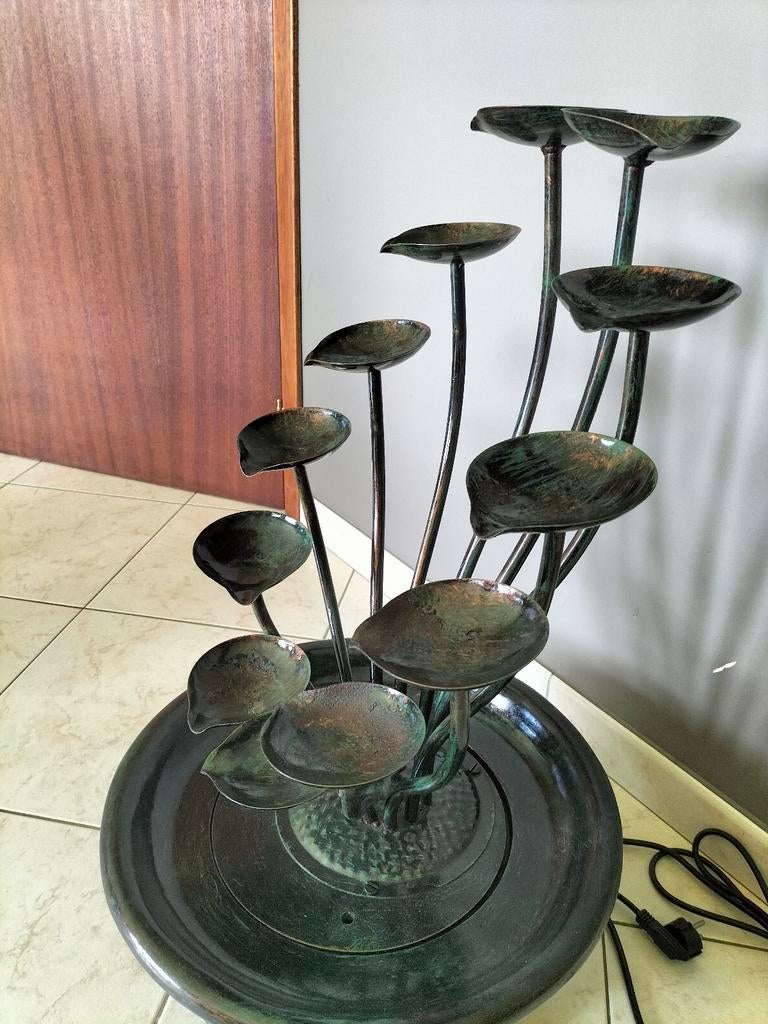 Fontaine décorative en cascade – métal – 80 cm de haut, Jardin & Terrasse, Enlèvement, Fontaine