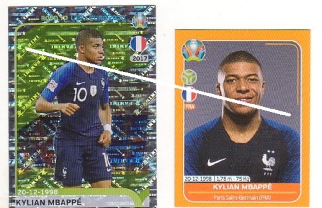 Panini / Euro 2020 / Kylian Mbappé / 2 stickers, Verzamelen, Sportartikelen en Voetbal, Verzenden, Nieuw, Poster, Plaatje of Sticker