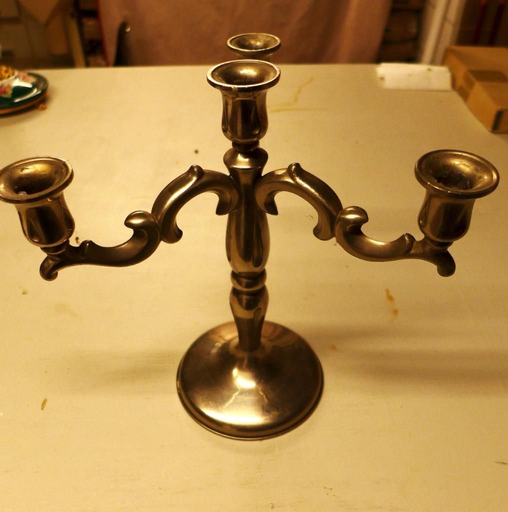 Tinnen kandelaar, Antiek en Kunst, Ophalen, Overige materialen