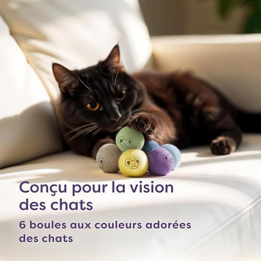 Kattenballen van vilt 6 wollen ballen GRATIS LEVERING, -, Verzenden, -, Nieuw