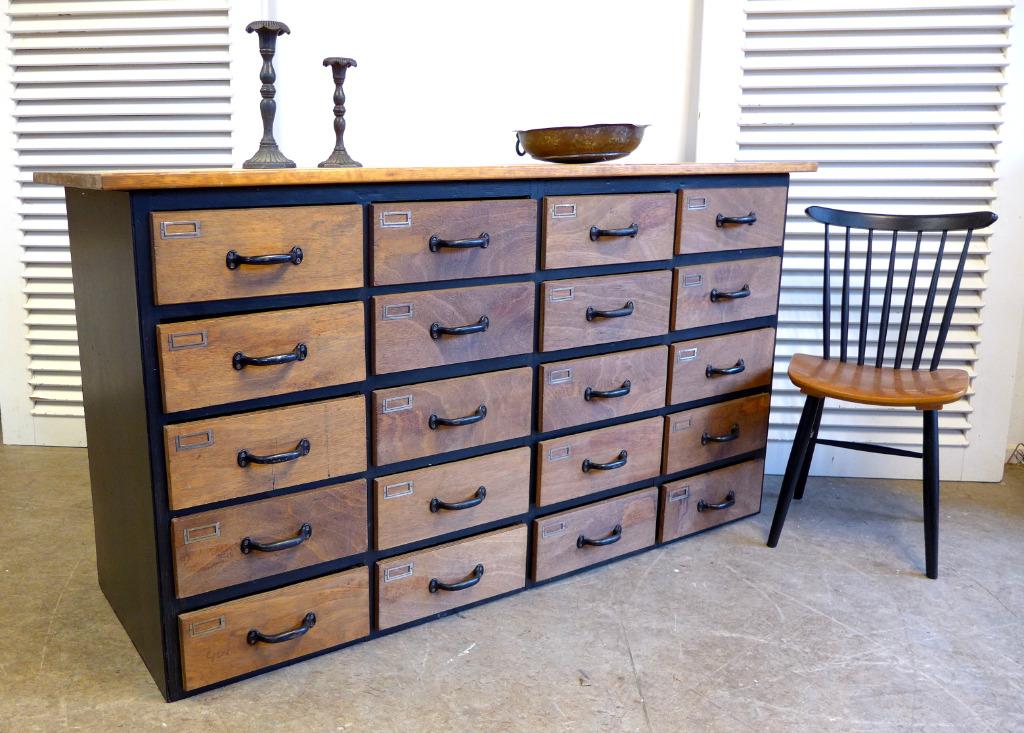 Belle commode de comptoir vintage industrielle, Industrieel vintage, 5 tiroirs ou plus, Moins de 100 cm, Enlèvement
