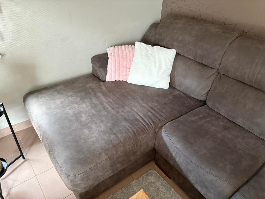 PRIJS BESPREEKBAAR Hoeksalon met relax PRIJS BESPREEKBAAR, Ophalen, Zo goed als nieuw, Leer, Vierpersoons of meer