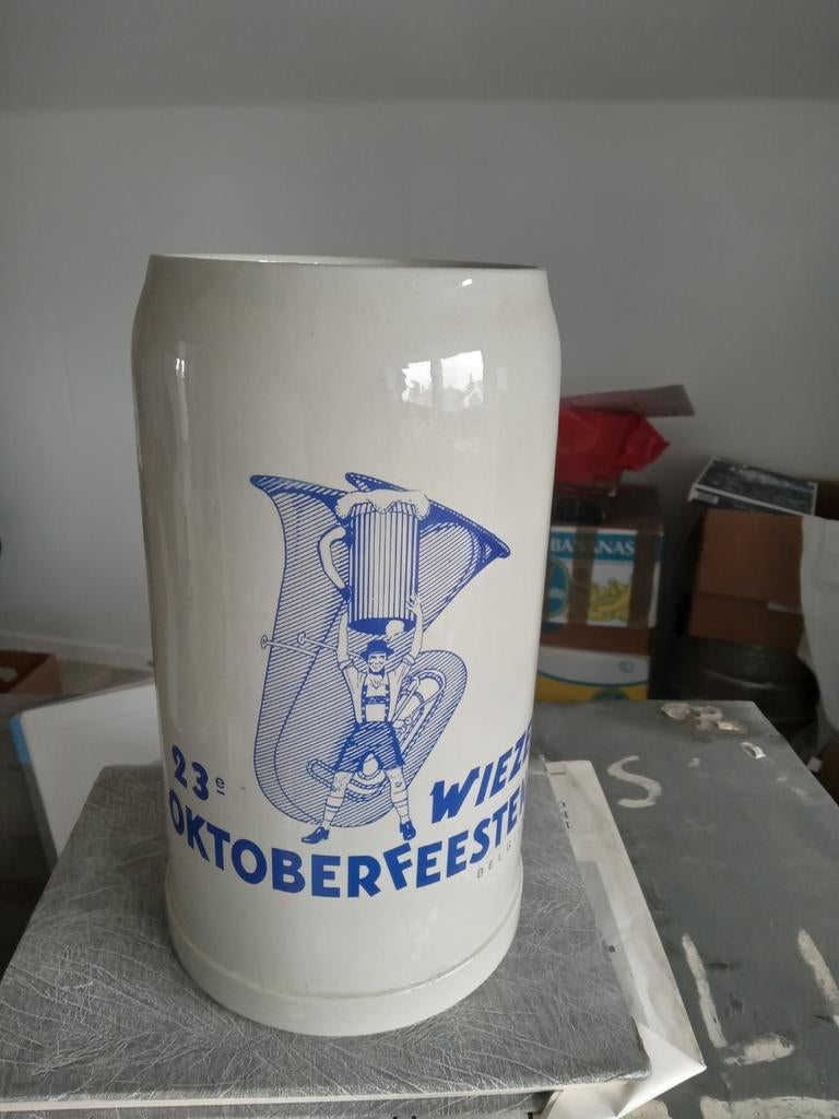 5L bierpot Wieze van Roy 23 ste oktoberfeesten, Ophalen of Verzenden, Zo goed als nieuw