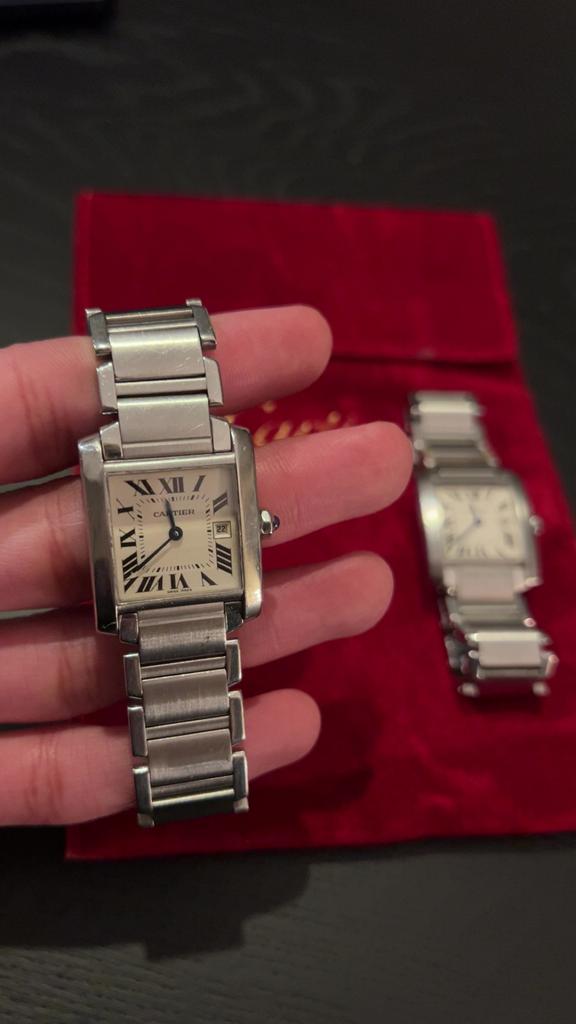 Cartier Tank - Unisexe - Ref. 2465 - Montre uniquement, Montre-bracelet, Autres marques, Enlèvement ou Envoi, Acier