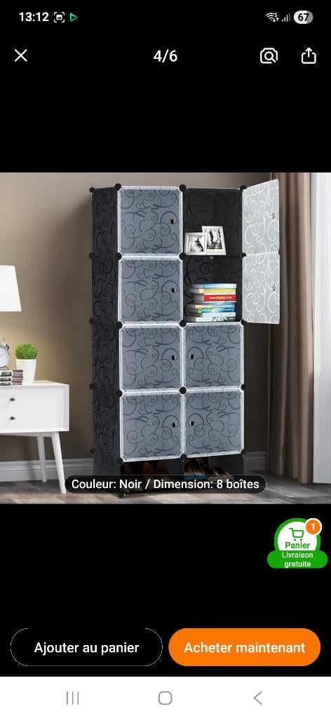 Armoire pvc étagère 25 euros pièce ou 40€ les 2, Enlèvement, Utilisé