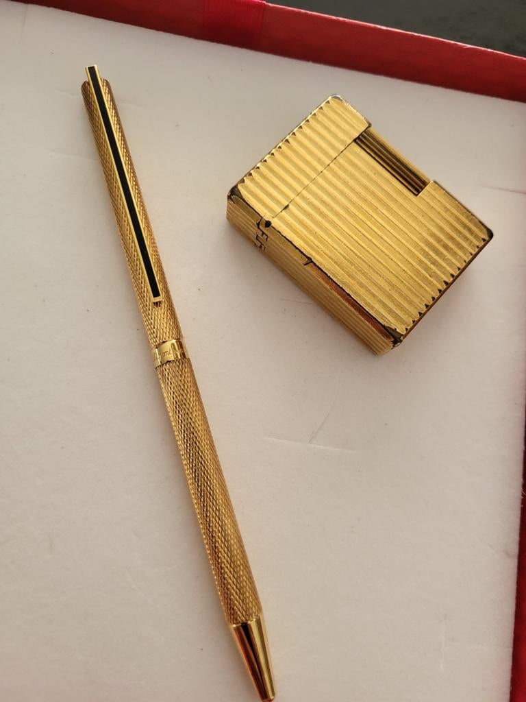 S.T Dupont- Classique Gold Balpen en een Dupont aansteker, Ophalen, Balpen