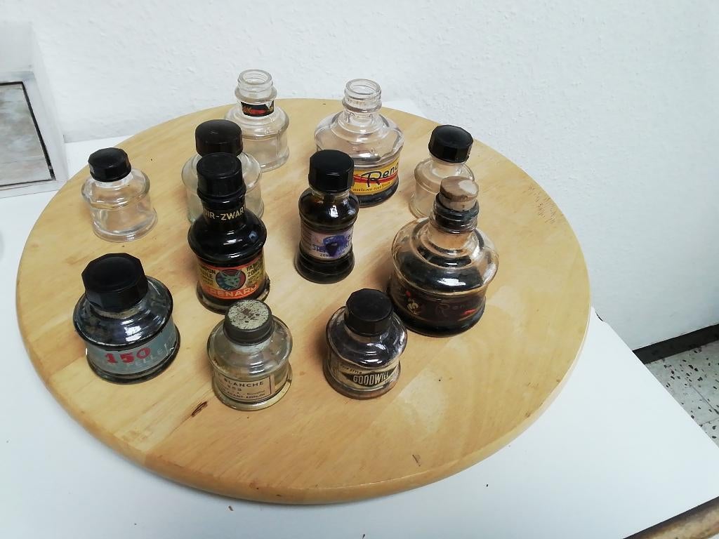 Collection flacons encre anciens, Collections, Enlèvement ou Envoi, Utilisé