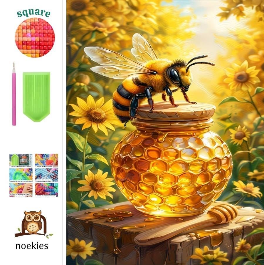 N 29 Peinture au diamant avec du miel 50x40cm (carrée), Hobby & Loisirs créatifs, Neuf, Autocollant, Autres matériaux, Autres marques