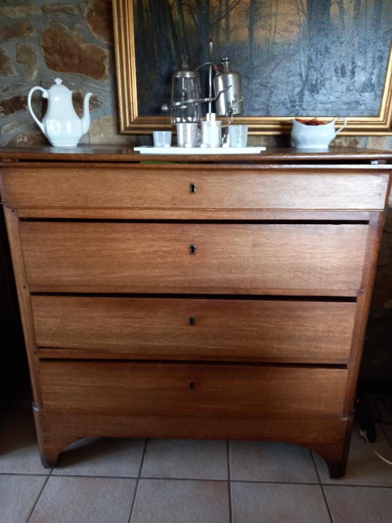 COMMODE ANCIENNE, Maison & Meubles, 3 ou 4 tiroirs, Ancien, 100 à 150 cm, Enlèvement