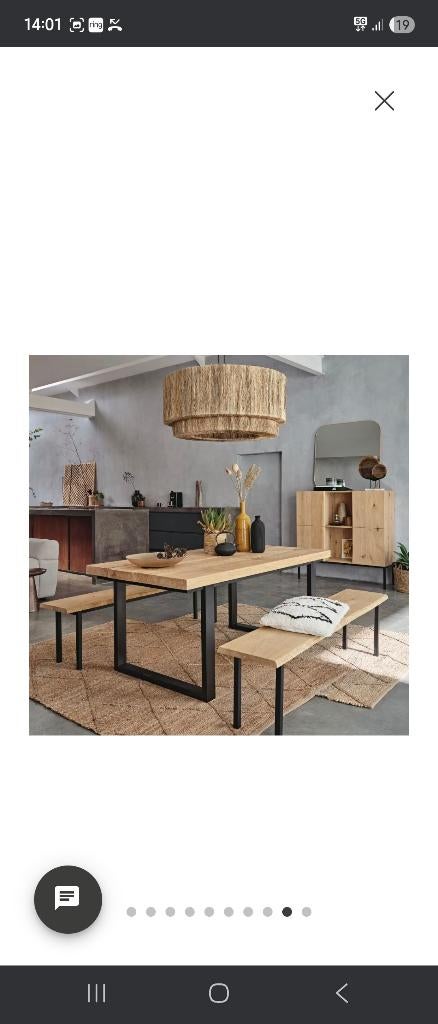 Buffet haut en bois massif, 25 à 50 cm, Avec porte(s), Bois / métal, Comme neuf