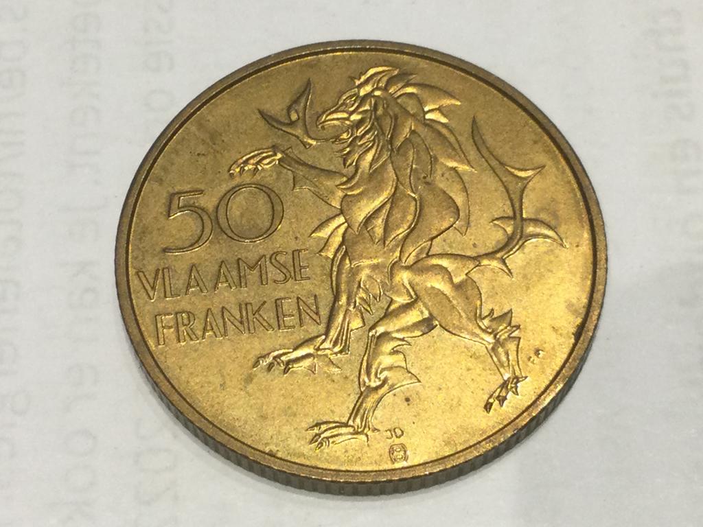 België 50 Vlaamse Franken 1985, Postzegels en Munten, Ophalen of Verzenden