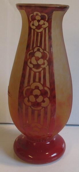 vase art déco Schneider Le Verre Francais Charder, Antiquités & Art, Envoi
