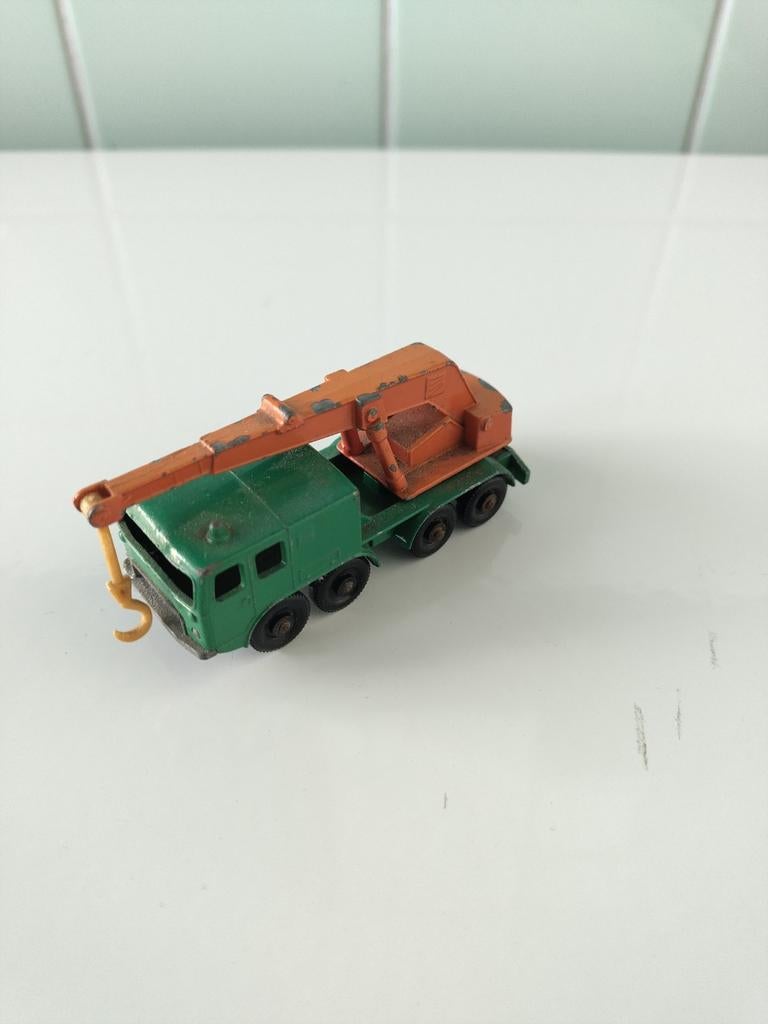 Vintage Matchbox 8 Wheel Crane AFHALING LEES BESCHRIJVING, Ophalen, Gebruikt, Hijskraan, Tractor of Landbouw, Lesney