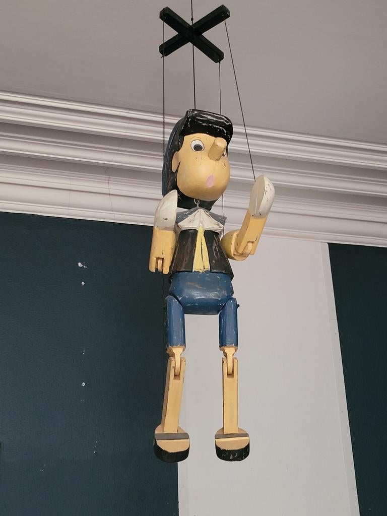 Oude grootpop van Pinocchio, Antiek en Kunst, Ophalen of Verzenden