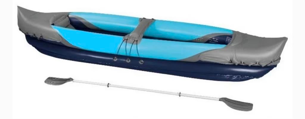Opblaasbare kayak 1 of 2 personen + 2 Peddels, Watersport en Boten, Ophalen of Verzenden