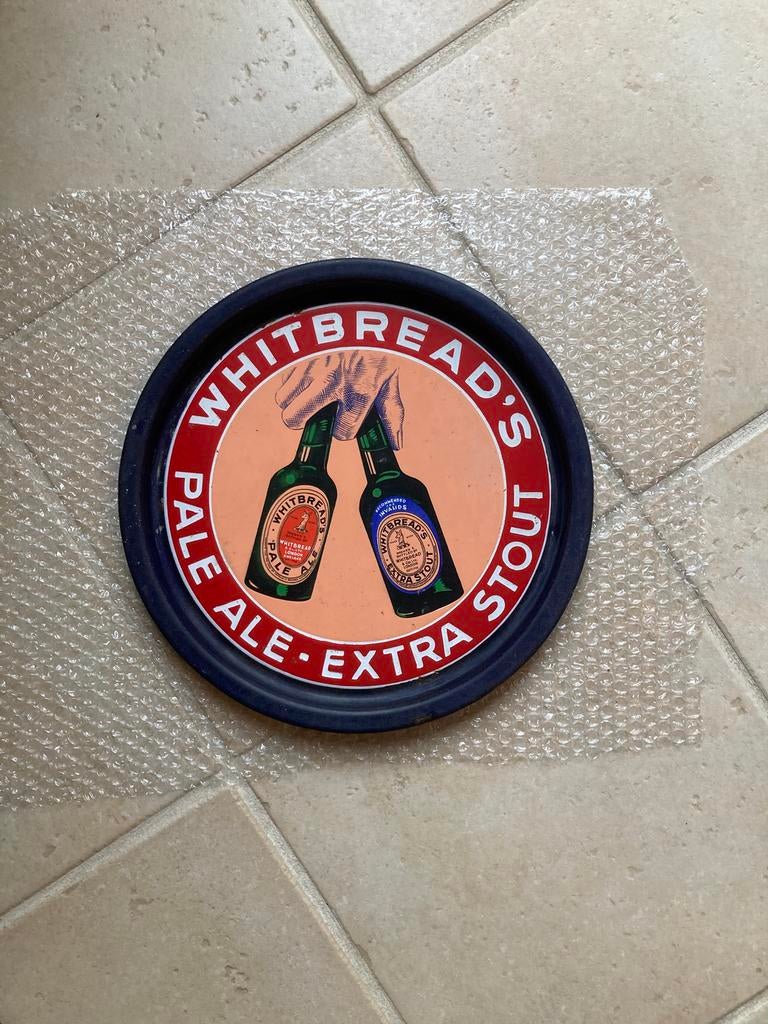 Oude emaille plateau whitbread, Ophalen of Verzenden, Zo goed als nieuw