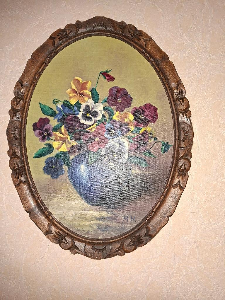 peinture ovale M.H., Antiquités & Art, Enlèvement