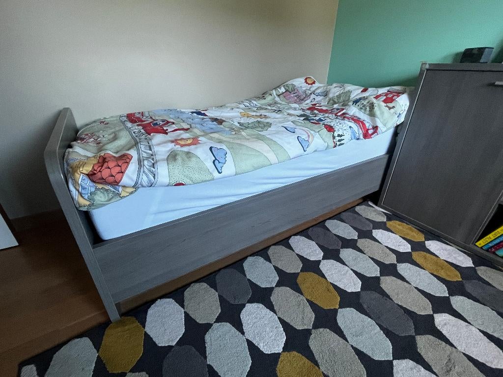 Luca meegroeibed: babybed omvormbaar tot éénpersoonsbed, Kinderen en Baby's, Ophalen, Gebruikt, Lattenbodem