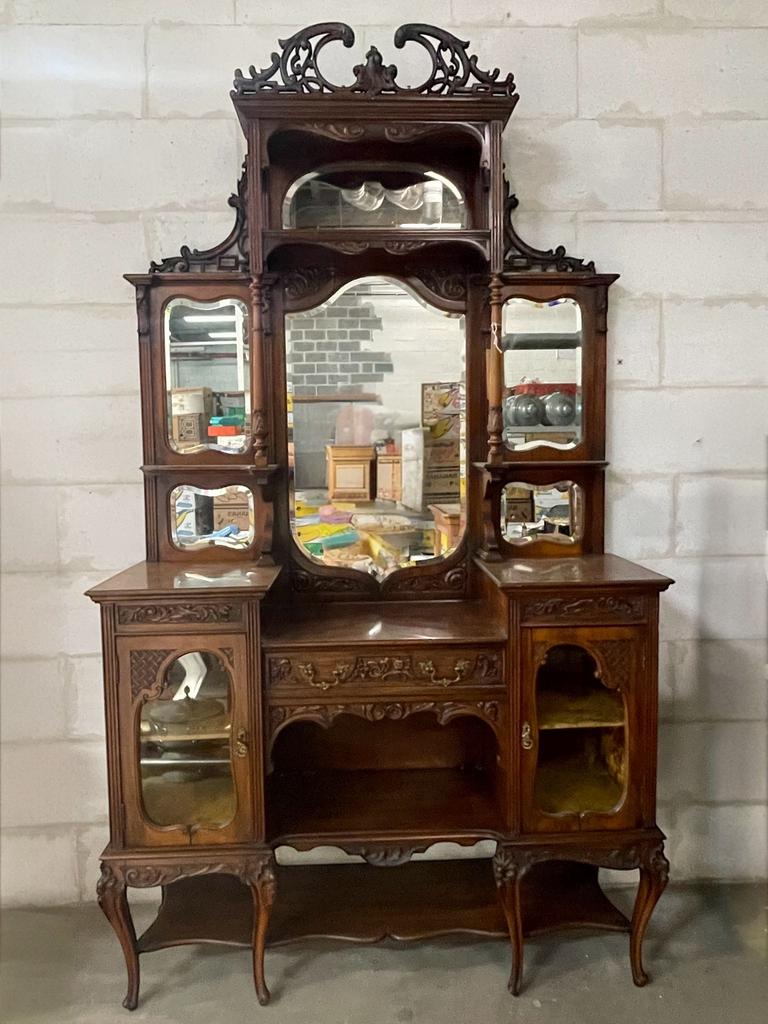 Antieke Engelse Vitrinekast 19e eeuw., Ophalen