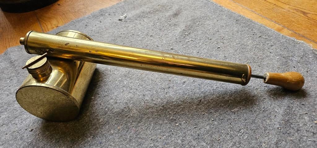 Antieke koperen flitspuit, Antiek en Kunst, Antiek | Brons en Koper, Ophalen