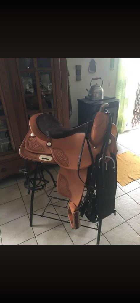 Western zadel, Dieren en Toebehoren, Paarden en Pony's | Hoofdstellen en Tuigage, Ophalen, Zo goed als nieuw, Western