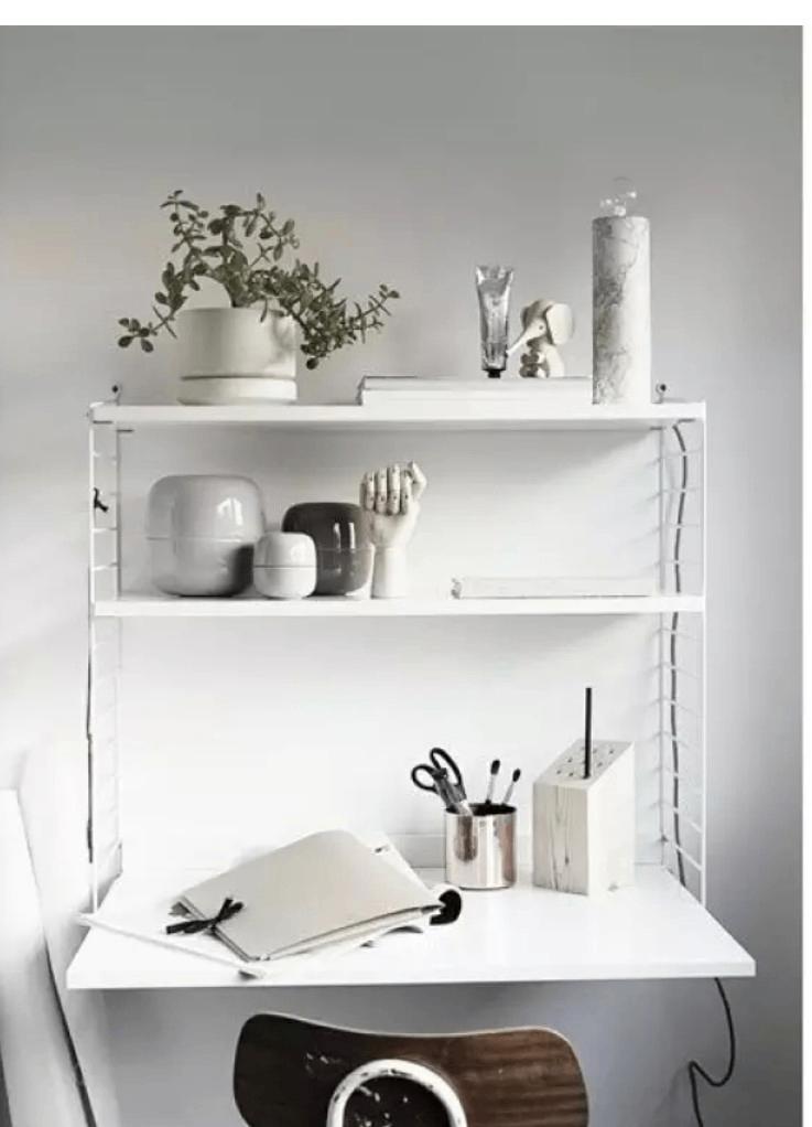 String wandmeubel/bureau/wandsysteem nieuwstaat, Ophalen, Met plank(en), Zo goed als nieuw, Minder dan 150 cm