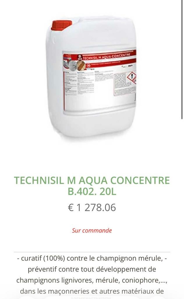 TECHNISIL M AQUA CONCENTRE B.404. 20L, Bricolage & Construction, Matériel de peinture, Comme neuf, Enlèvement