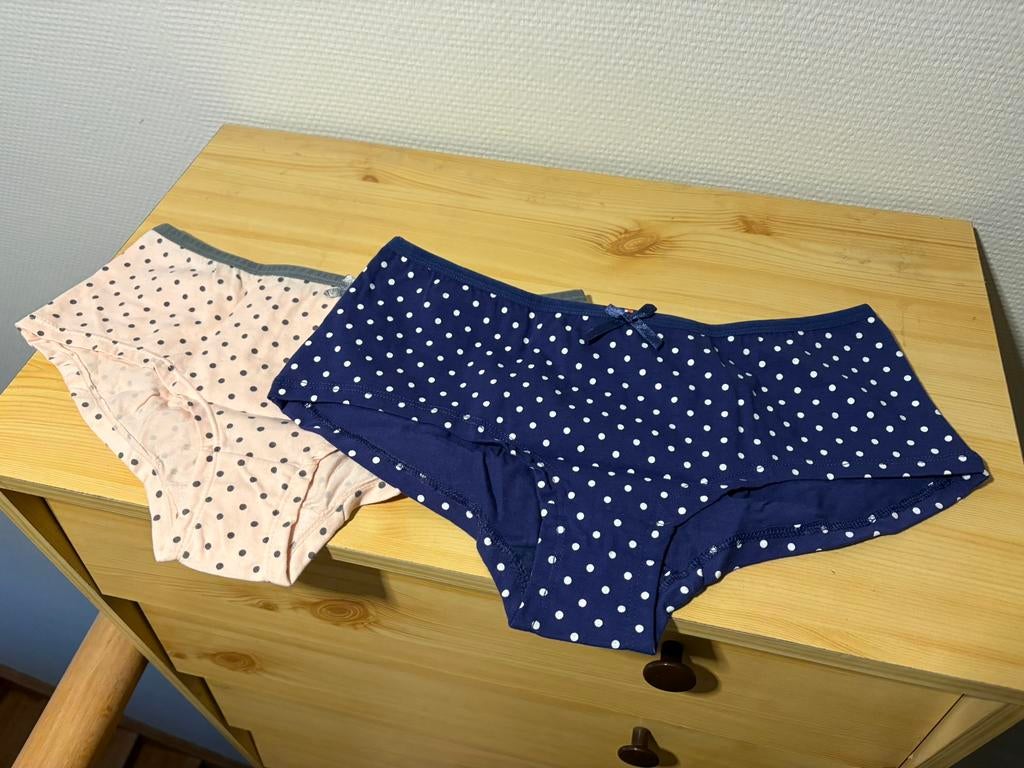 2 nieuwe roze en blauwe slips (L)., Kleding | Dames, Ophalen of Verzenden, Blauw, Slip