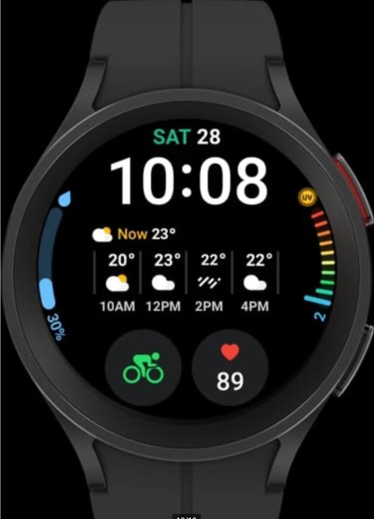 Samsung galaxy watch 5 pro 45 mm, Ophalen, Zo goed als nieuw, Samsung galaxy watch, Waterdicht