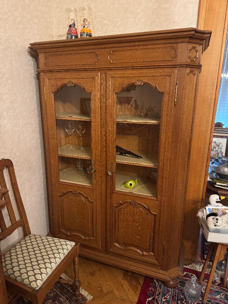 Vitrine, Maison & Meubles, 25 à 50 cm, 100 à 150 cm, Utilisé, Chêne