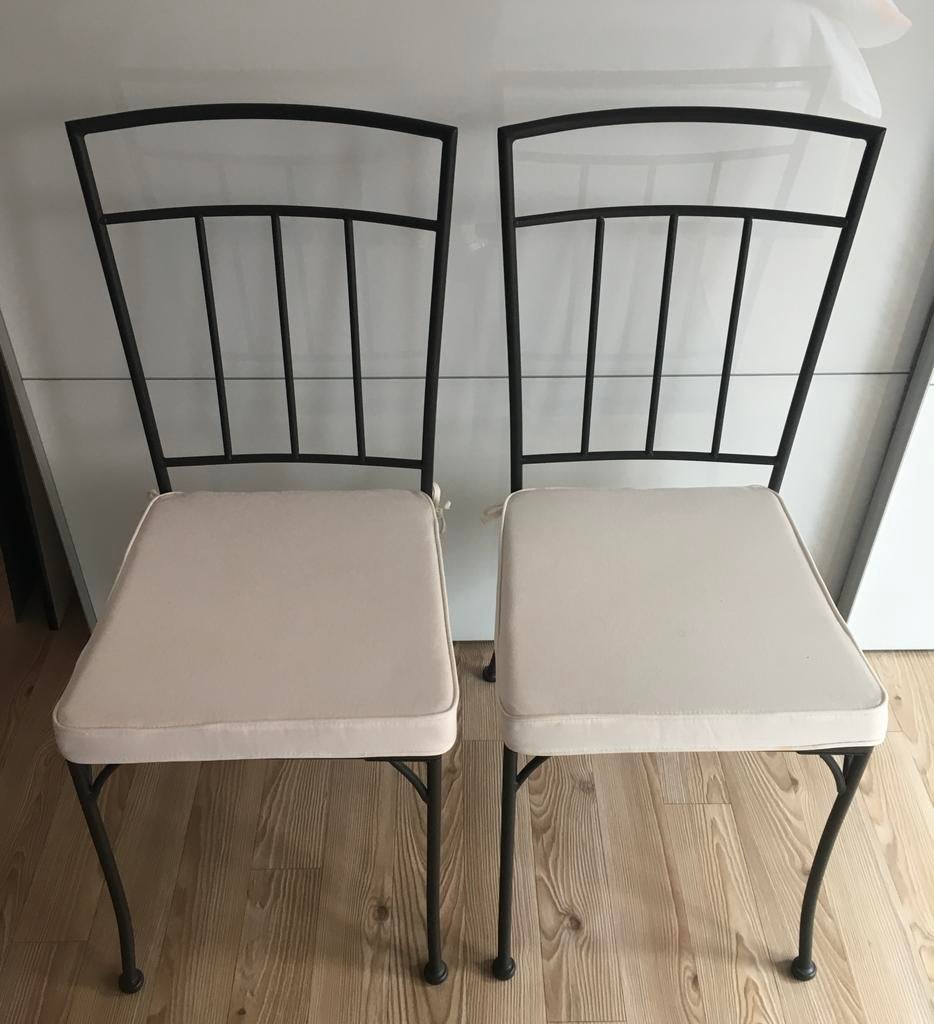 Tuinstoel stoel staal smeedijzer - NIEUW, Huis en Inrichting, Stoelen, Ophalen, Nieuw, Zwart, Metaal