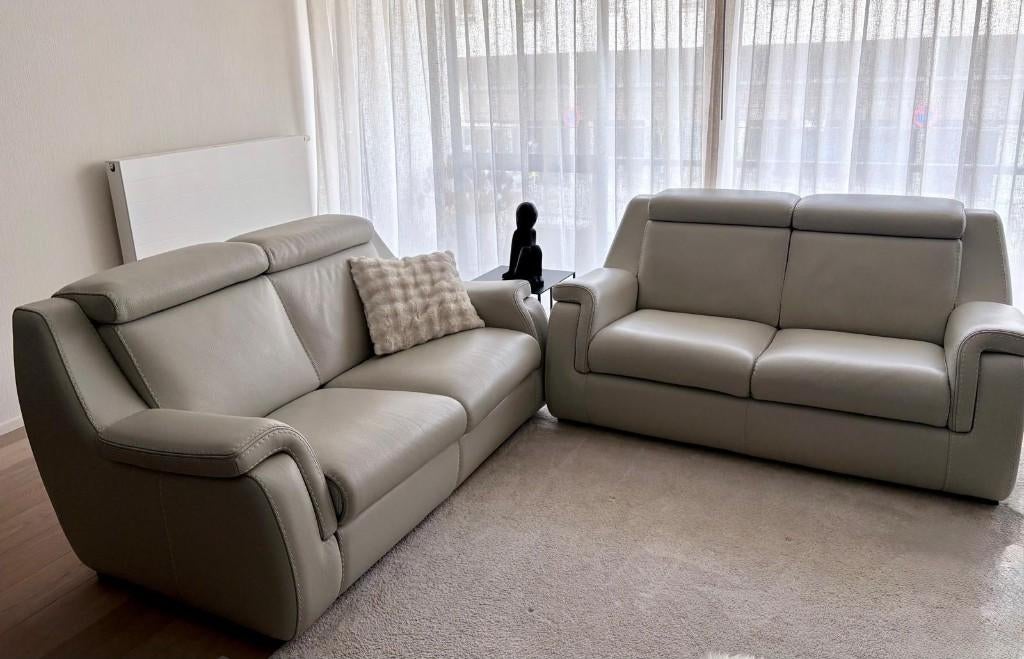 SALON, Maison & Meubles, Canapés | Coins salons complets, Enlèvement, Comme neuf, Cuir, AL ROUND