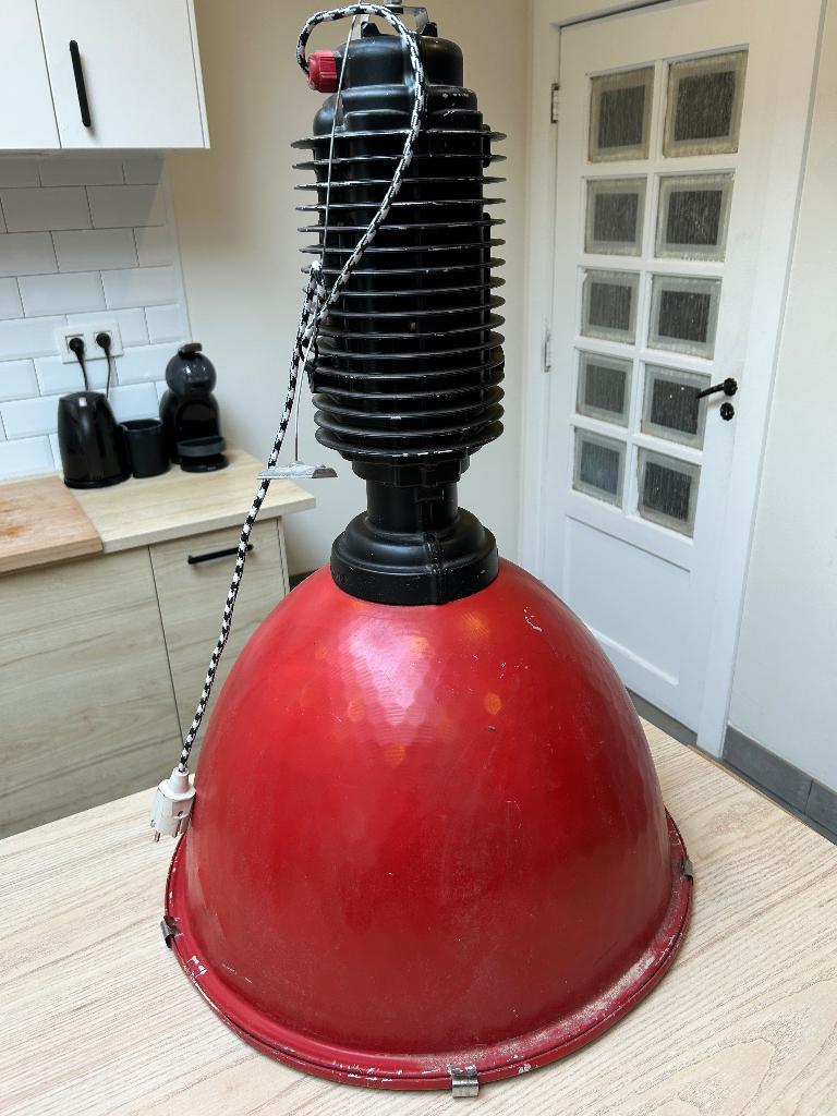 Industriële Zumtobel hanglamp, Huis en Inrichting, Lampen | Hanglampen, Gebruikt, 75 cm of meer, Glas, Metaal, Ophalen