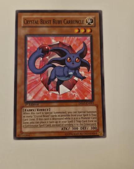 Yu-Gi-Oh! Crystal Beast Ruby Carbuncle DP07-EN001, Ophalen of Verzenden, Nieuw