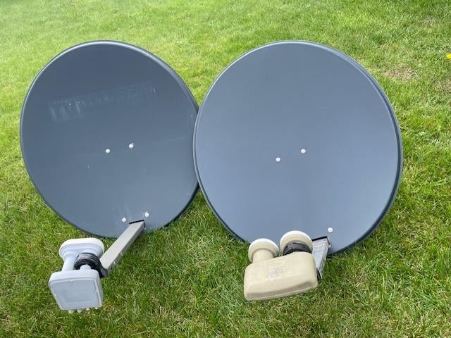 Satelietschotel met Duo LNB, muurbeugel,, Audio, Tv en Foto, Schotelantennes, Ophalen