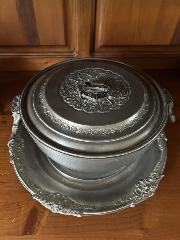 Soupière en étain - Les Postainiers Hutois, Antiquités & Art, Enlèvement