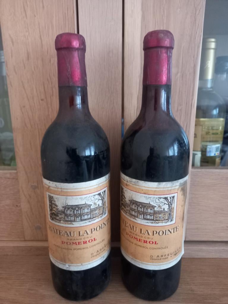2 flessen Chateau la Pointe Pomerol 1967, Verzamelen, Wijnen, Ophalen