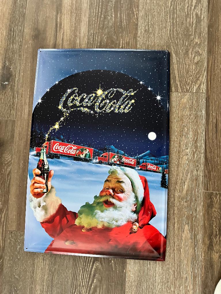 Coca Cola reclamebord 60 x 39,5 cm plakkaat, Verzamelen, Ophalen, Zo goed als nieuw, Reclamebord