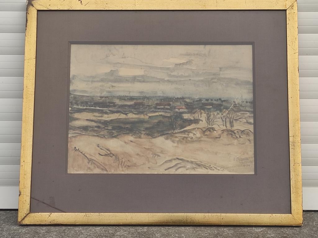 aquarelle signe rodolphe strebelle, Ophalen of Verzenden