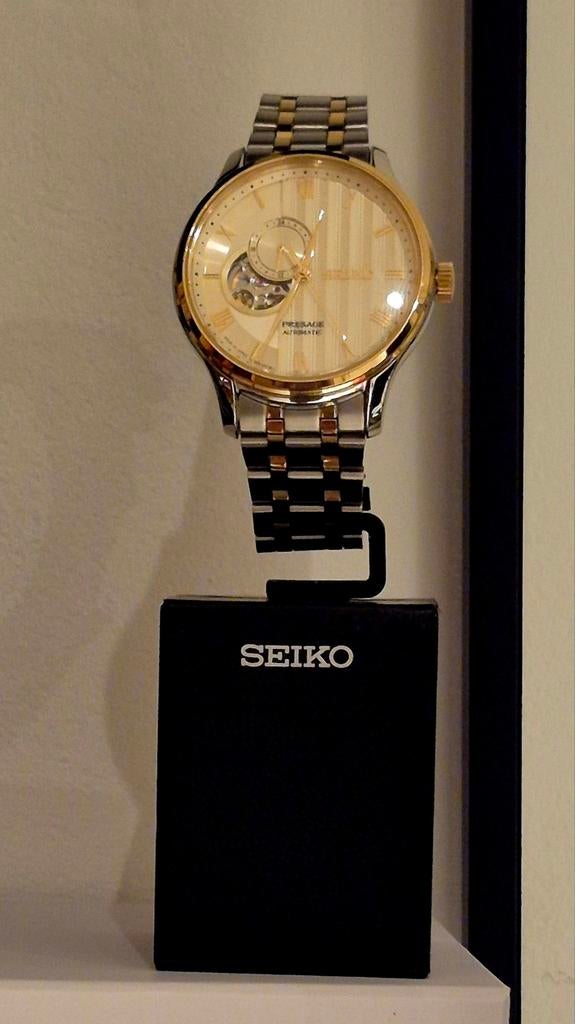 Seiko Presage open hart two tone nieuw..full set, Enlèvement ou Envoi, Seiko