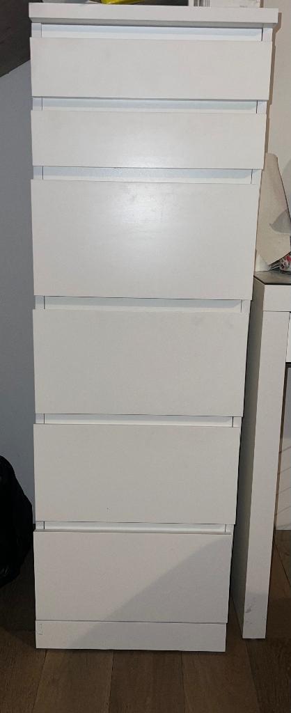 Ladekast MALM, 25 à 50 cm, 5 tiroirs ou plus, Moins de 100 cm, Comme neuf