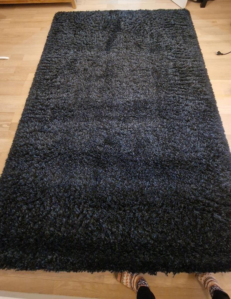 Tapis IKEA VOLLERSLEV Bleu marine 160  230 cm (Comme neuf), Enlèvement, Comme neuf