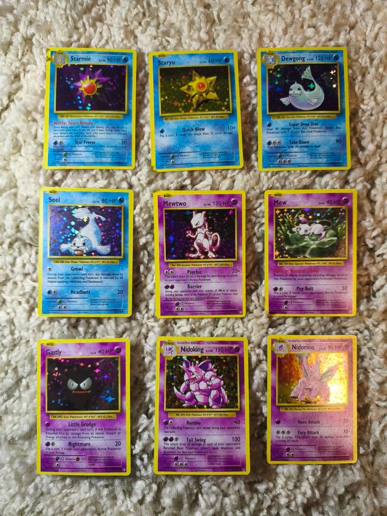Set van 9 Pokémon-kaarten, Ophalen of Verzenden, Zo goed als nieuw
