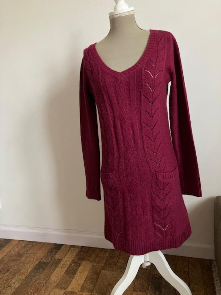 Wijnrode winterse trui-jurk Hilfiger Denim maat XS, Hilfiger Denim, Ophalen of Verzenden, Zo goed als nieuw, Maat 34 (XS) of kleiner