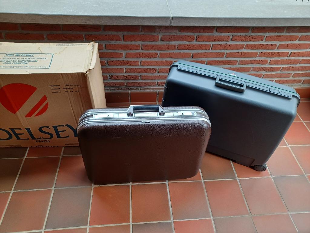 Vintage Delsey reiskoffer (2 stuks), Handtassen en Accessoires, Koffers, Ophalen