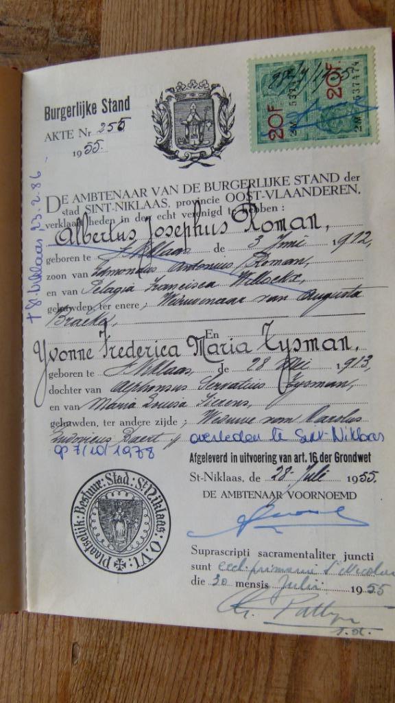 Trouwboekje Roman - Tijsman, Ophalen of Verzenden